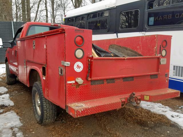 3FTSF31F61MA68586 - 2001 FORD F350 SRW S RED photo 3