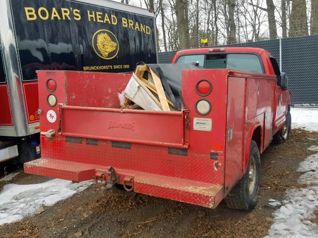 3FTSF31F61MA68586 - 2001 FORD F350 SRW S RED photo 4