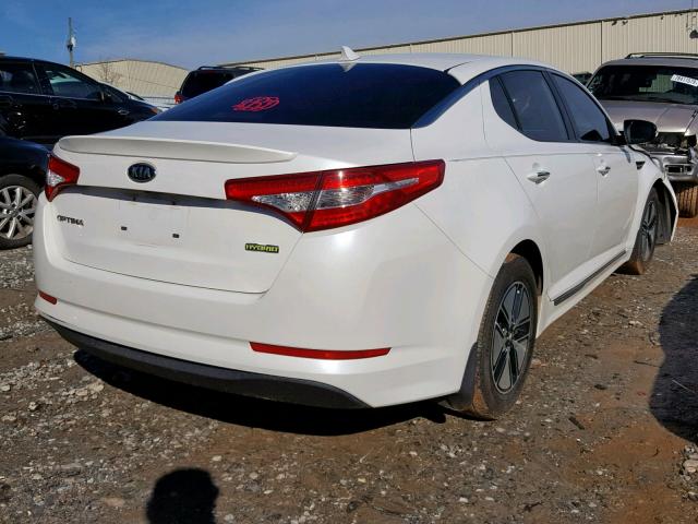 KNAGM4AD5C5018316 - 2012 KIA OPTIMA HYB WHITE photo 4