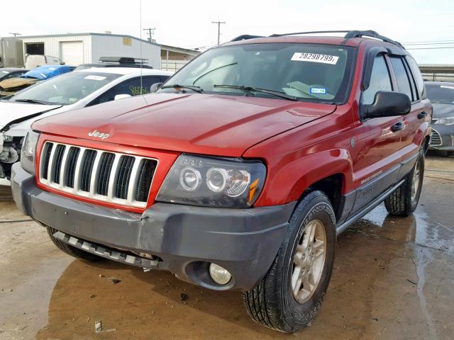 1J4GW48S64C389154 - 2004 JEEP GRAND CHER RED photo 2