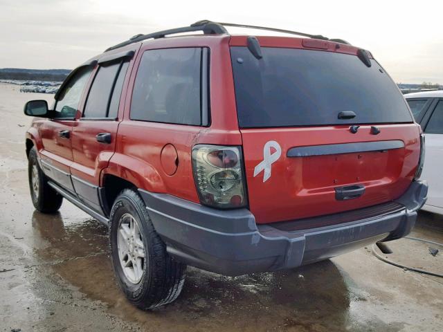 1J4GW48S64C389154 - 2004 JEEP GRAND CHER RED photo 3