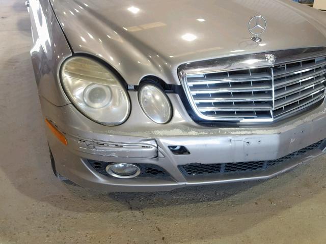 WDBUF56X77B002357 - 2007 MERCEDES-BENZ E 350 GRAY photo 9