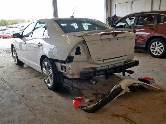 3FAHP0KC9CR448964 - 2012 FORD FUSION SPO WHITE photo 3