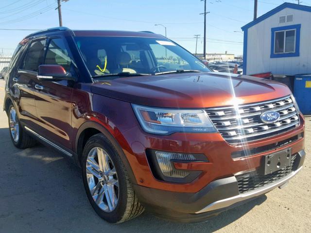 1FM5K7F83GGA43475 - 2016 FORD EXPLORER L BURGUNDY photo 1