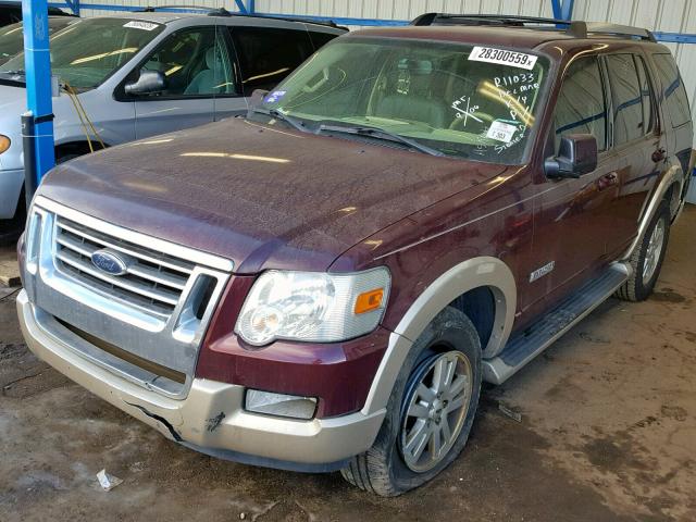 1FMEU74826UA22422 - 2006 FORD EXPLORER E MAROON photo 2