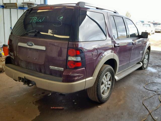 1FMEU74826UA22422 - 2006 FORD EXPLORER E MAROON photo 4