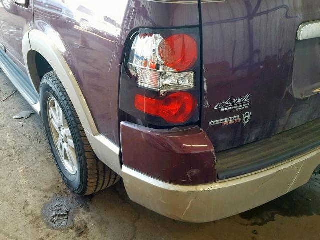 1FMEU74826UA22422 - 2006 FORD EXPLORER E MAROON photo 9