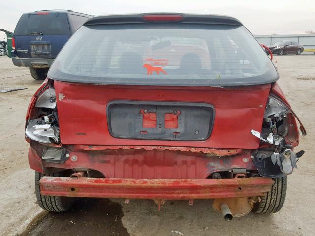 2HGEJ6427VH104359 - 1997 HONDA CIVIC CX RED photo 9