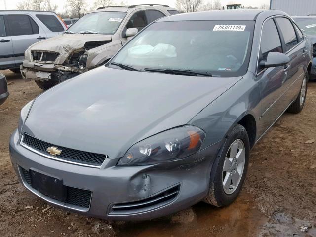 2G1WT58N881343274 - 2008 CHEVROLET IMPALA LT GRAY photo 2