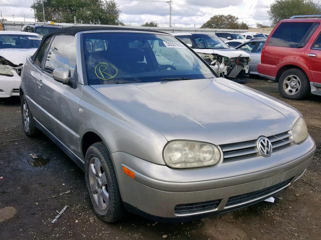 3VWCC21V11M813465 - 2001 VOLKSWAGEN CABRIO GLS SILVER photo 1