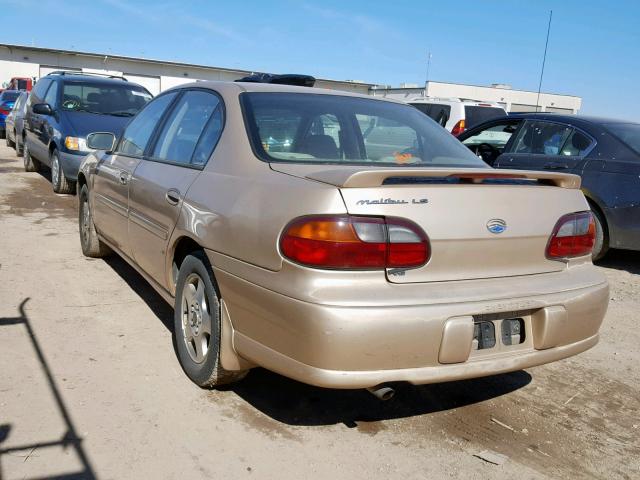 1G1NE52J62M535736 - 2002 CHEVROLET MALIBU LS GOLD photo 3