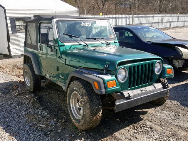 1J4FA29P0YP714579 - 2000 JEEP WRANGLER / GREEN photo 1