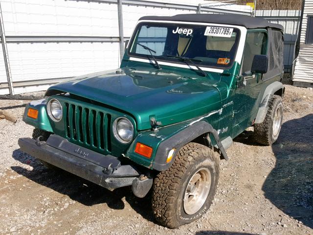 1J4FA29P0YP714579 - 2000 JEEP WRANGLER / GREEN photo 2