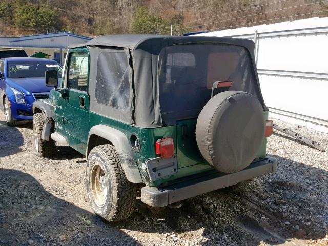 1J4FA29P0YP714579 - 2000 JEEP WRANGLER / GREEN photo 3