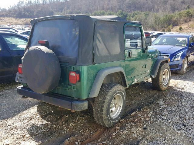 1J4FA29P0YP714579 - 2000 JEEP WRANGLER / GREEN photo 4