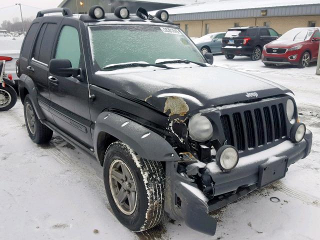 1J8GL38K15W522114 - 2005 JEEP LIBERTY RE BLACK photo 1