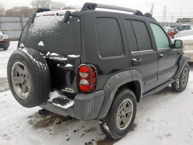 1J8GL38K15W522114 - 2005 JEEP LIBERTY RE BLACK photo 4