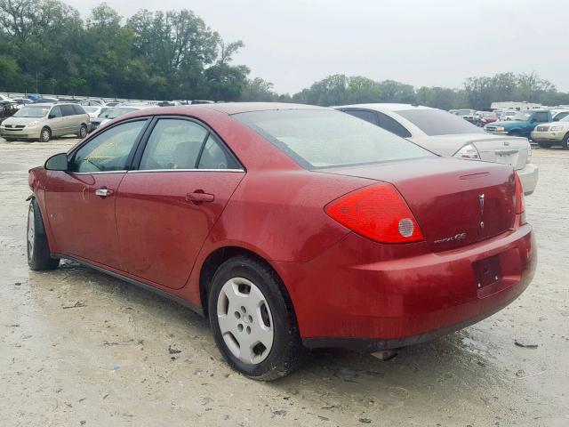 1G2ZF57B584295907 - 2008 PONTIAC G6 VALUE L RED photo 3