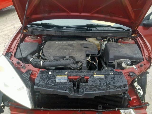 1G2ZF57B584295907 - 2008 PONTIAC G6 VALUE L RED photo 7