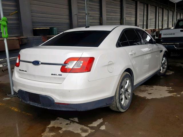 1FAHP2HW1CG103285 - 2012 FORD TAURUS SEL WHITE photo 4