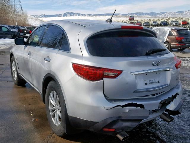 JNRAS18W19M150850 - 2009 INFINITI FX35 SILVER photo 3