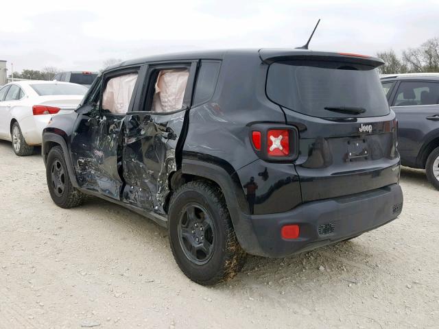 ZACCJAAT6GPC74803 - 2016 JEEP RENEGADE S 黑色 照片 3