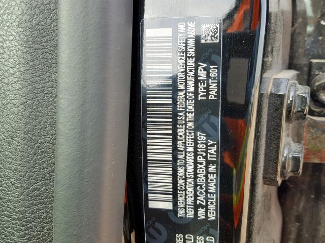 ZACCJBABXJPJ18197 - 2018 JEEP RENEGADE S 黑色 照片 10