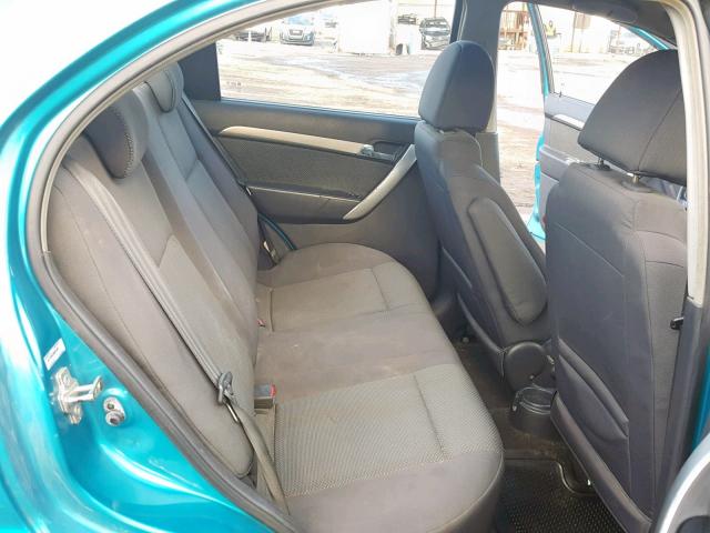 KL1TD56E29B641967 - 2009 CHEVROLET AVEO LS BLUE photo 6