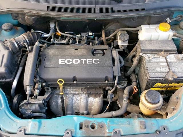 KL1TD56E29B641967 - 2009 CHEVROLET AVEO LS BLUE photo 7