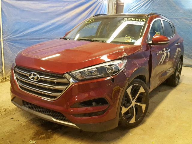 KM8J3CA26GU231237 - 2016 HYUNDAI TUCSON LIM MAROON photo 2