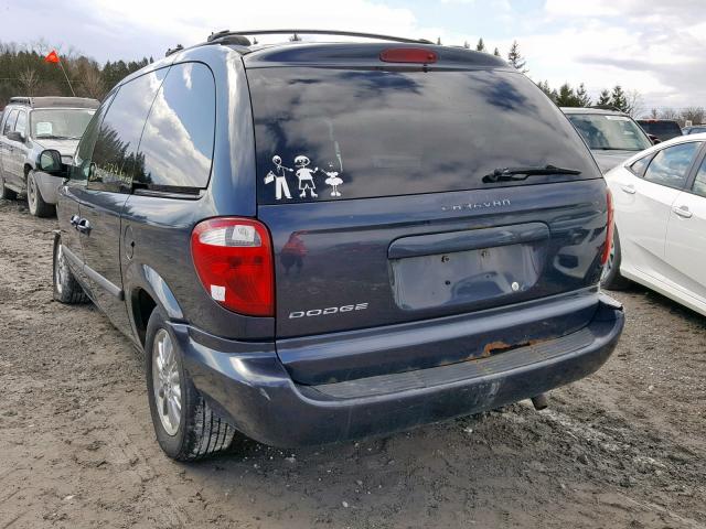 1D4GP25R87B145592 - 2007 DODGE CARAVAN SE BLUE photo 3