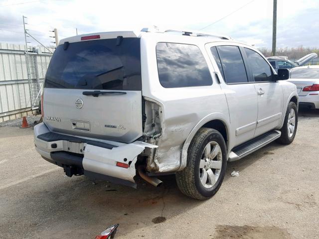 5N1BA0ND4CN605076 - 2012 NISSAN ARMADA SV SILVER photo 4