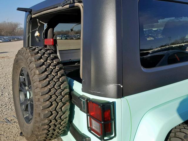 1J4FA54199L712035 - 2009 JEEP WRANGLER S TURQUOISE photo 9