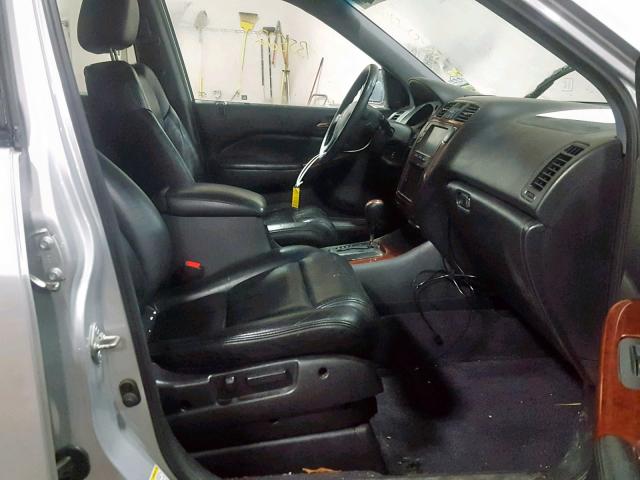 2HNYD18614H535775 - 2004 ACURA MDX TOURIN SILVER photo 5