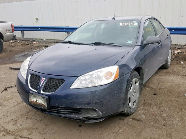 1G2ZF57B784249219 - 2008 PONTIAC G6 VALUE L BLUE photo 2