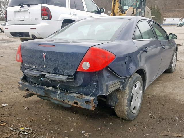 1G2ZF57B784249219 - 2008 PONTIAC G6 VALUE L BLUE photo 4