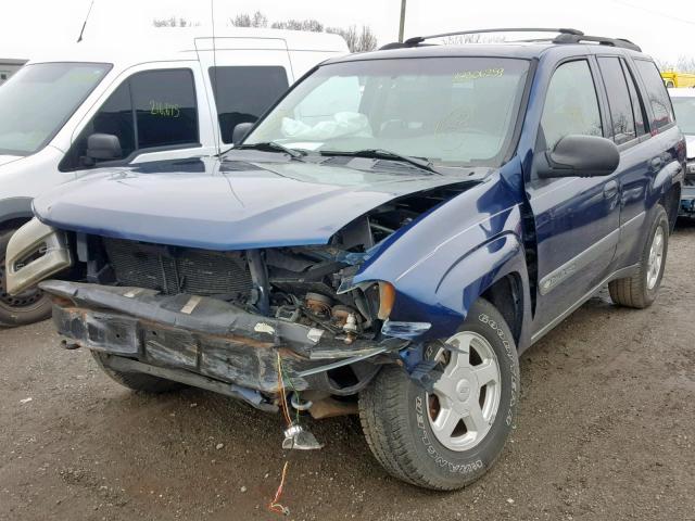 1GNDT13S832312787 - 2003 CHEVROLET TRAILBLAZE BLUE photo 2