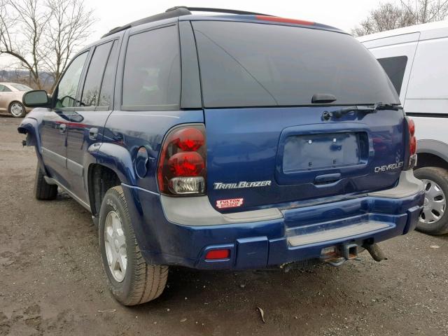 1GNDT13S832312787 - 2003 CHEVROLET TRAILBLAZE BLUE photo 3