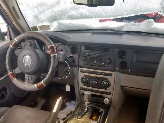 1J8HG48N36C151632 - 2006 JEEP COMMANDER SILVER photo 9