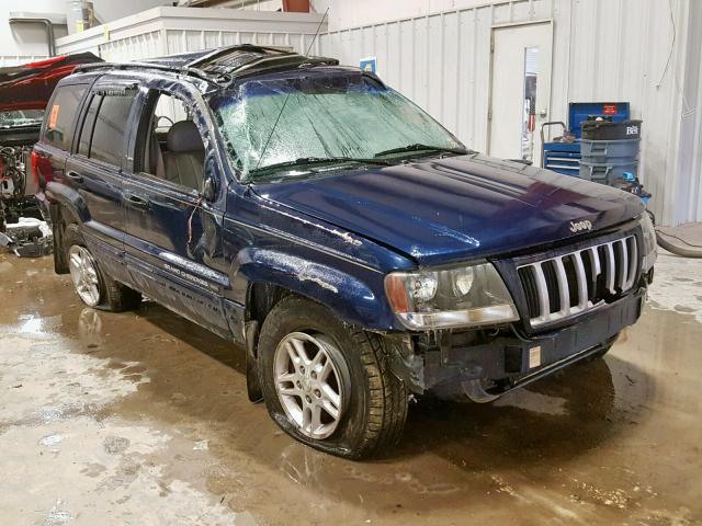 1J4GW48S34C111358 - 2004 JEEP GRAND CHER BLUE photo 1