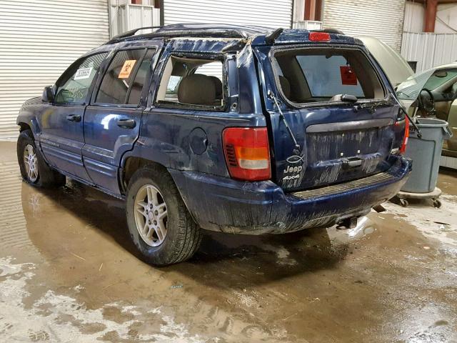 1J4GW48S34C111358 - 2004 JEEP GRAND CHER BLUE photo 3