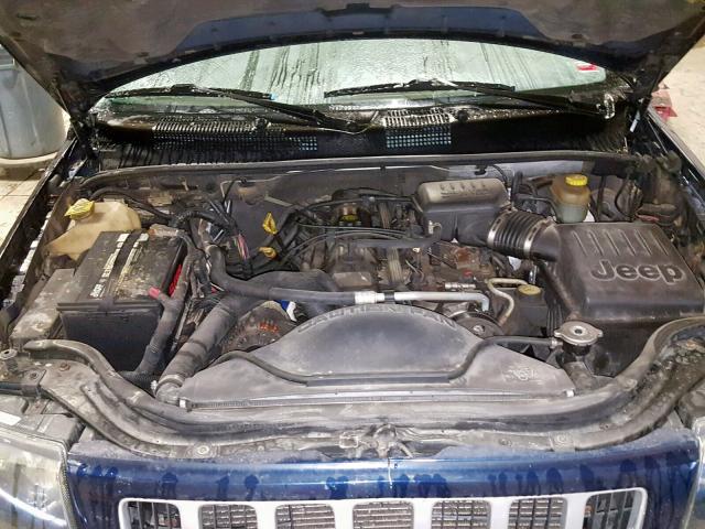 1J4GW48S34C111358 - 2004 JEEP GRAND CHER BLUE photo 7