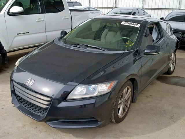 JHMZF1D4XBS007424 - 2011 HONDA CR-Z BLACK photo 2