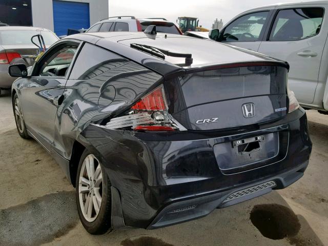 JHMZF1D4XBS007424 - 2011 HONDA CR-Z BLACK photo 3