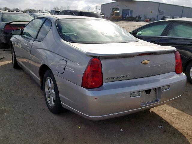 2G1WJ15N379255381 - 2007 CHEVROLET MONTE CARL GRAY photo 3