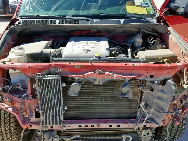 5TFDV54148X057677 - 2008 TOYOTA TUNDRA CRE RED photo 7