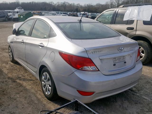 KMHCT4AE5HU310196 - 2017 HYUNDAI ACCENT SE SILVER photo 3