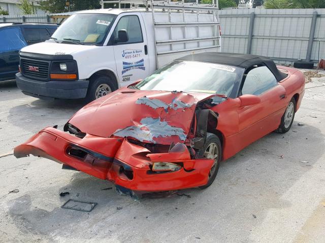 2G1FP32K9T2111681 - 1996 CHEVROLET CAMARO BAS RED photo 2