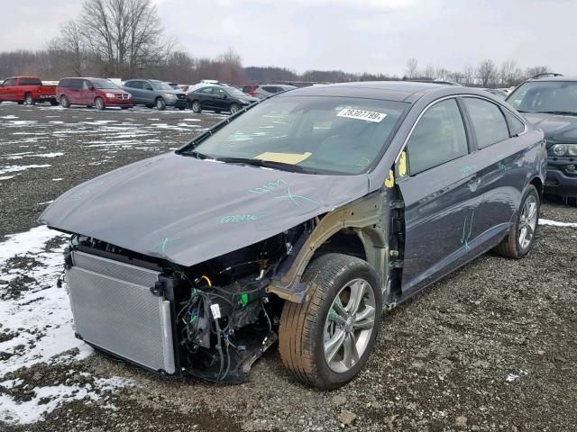 5NPE34AF6JH725890 - 2018 HYUNDAI SONATA SPO GRAY photo 2