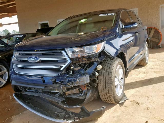 2FMPK3J89HBC07247 - 2017 FORD EDGE SEL BLUE photo 2